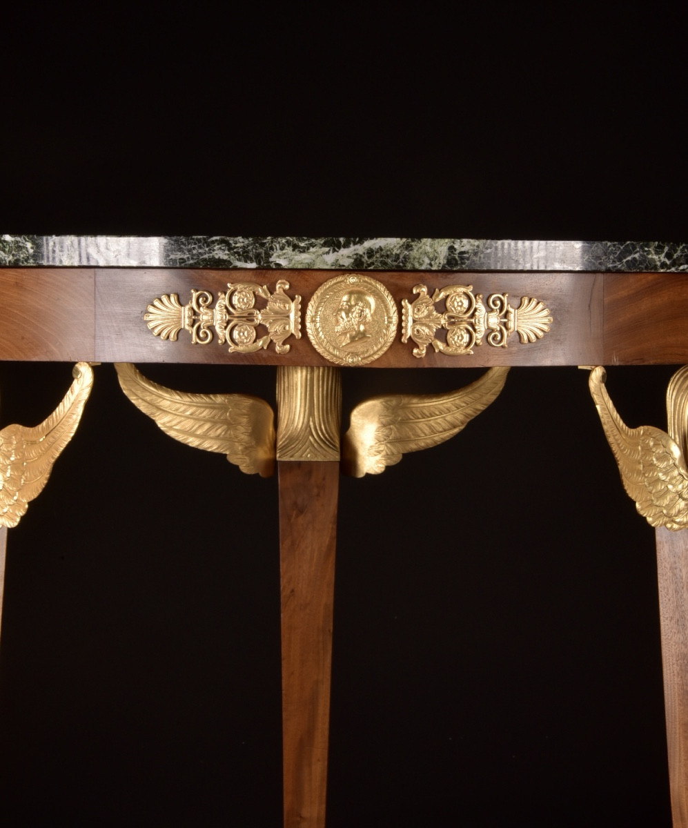 Empire Style Console, Circa 1880-1920, Inscribed "bin Herbin"-photo-4