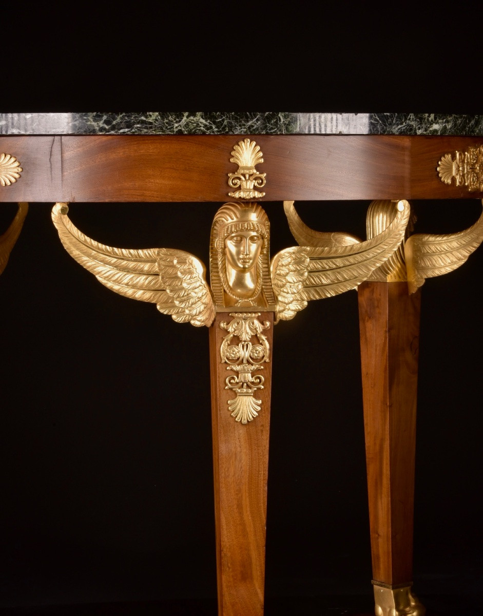 Empire Style Console, Circa 1880-1920, Inscribed "bin Herbin"-photo-1