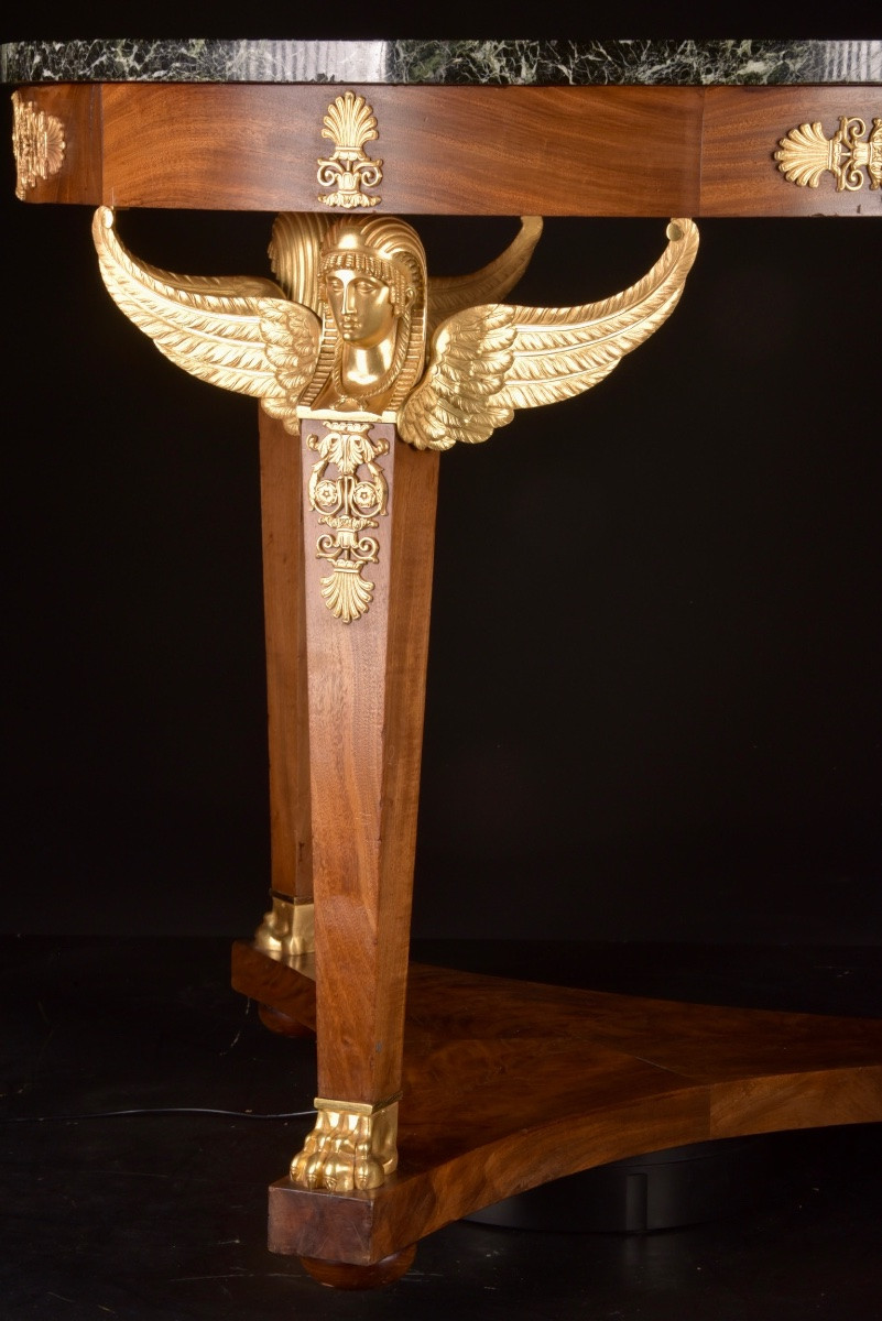 Empire Style Console, Circa 1880-1920, Inscribed "bin Herbin"-photo-2