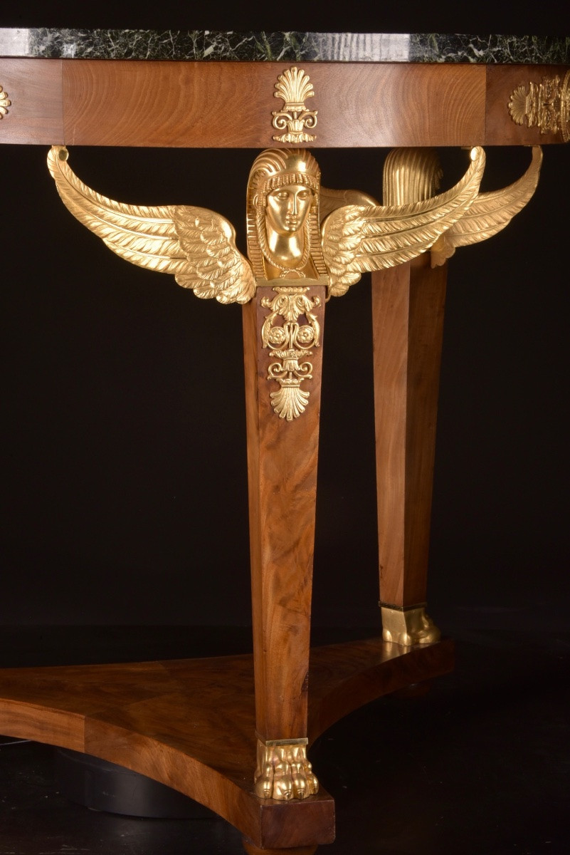 Empire Style Console, Circa 1880-1920, Inscribed "bin Herbin"-photo-4