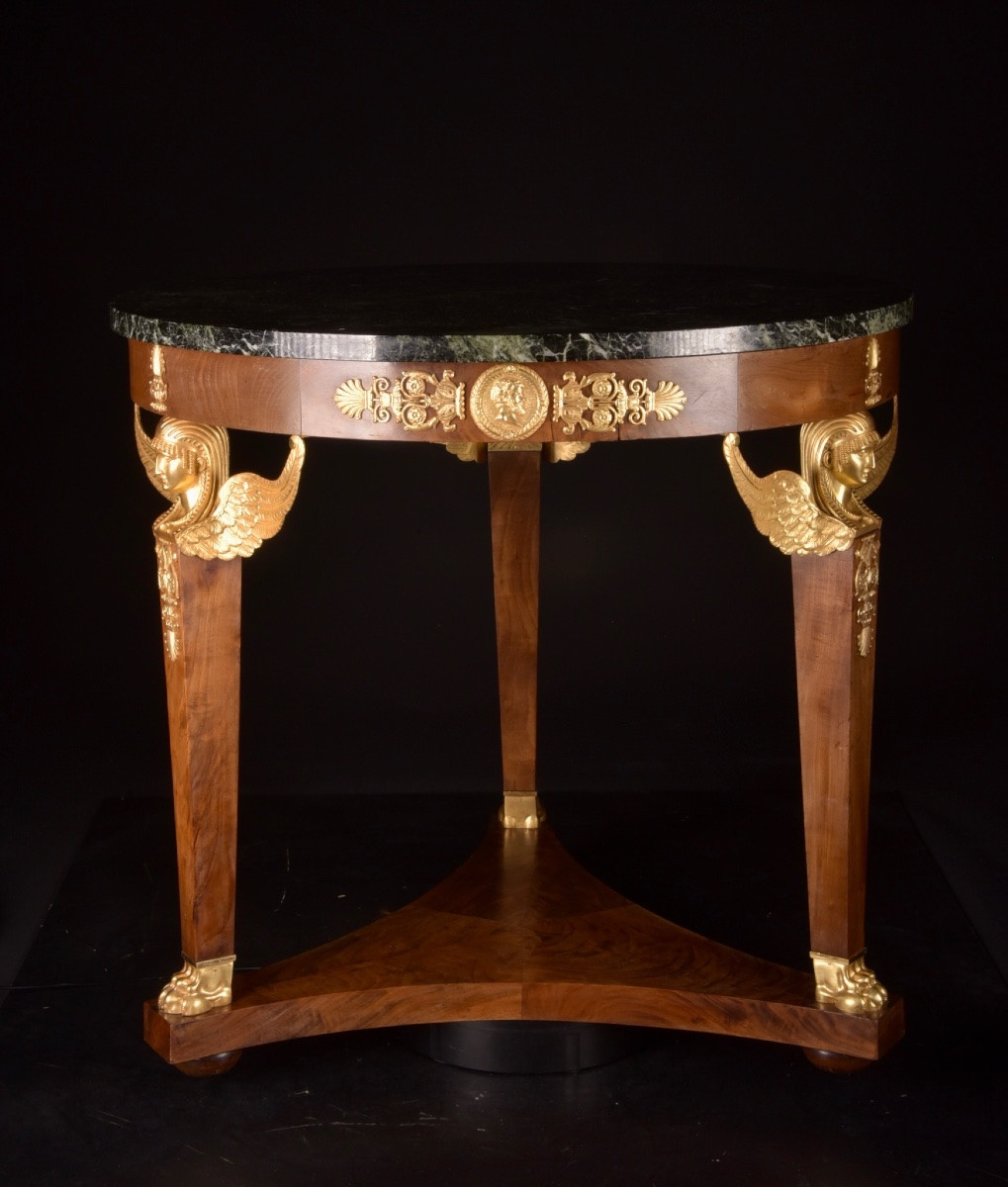 Empire Style Console, Circa 1880-1920, Inscribed "bin Herbin"-photo-6