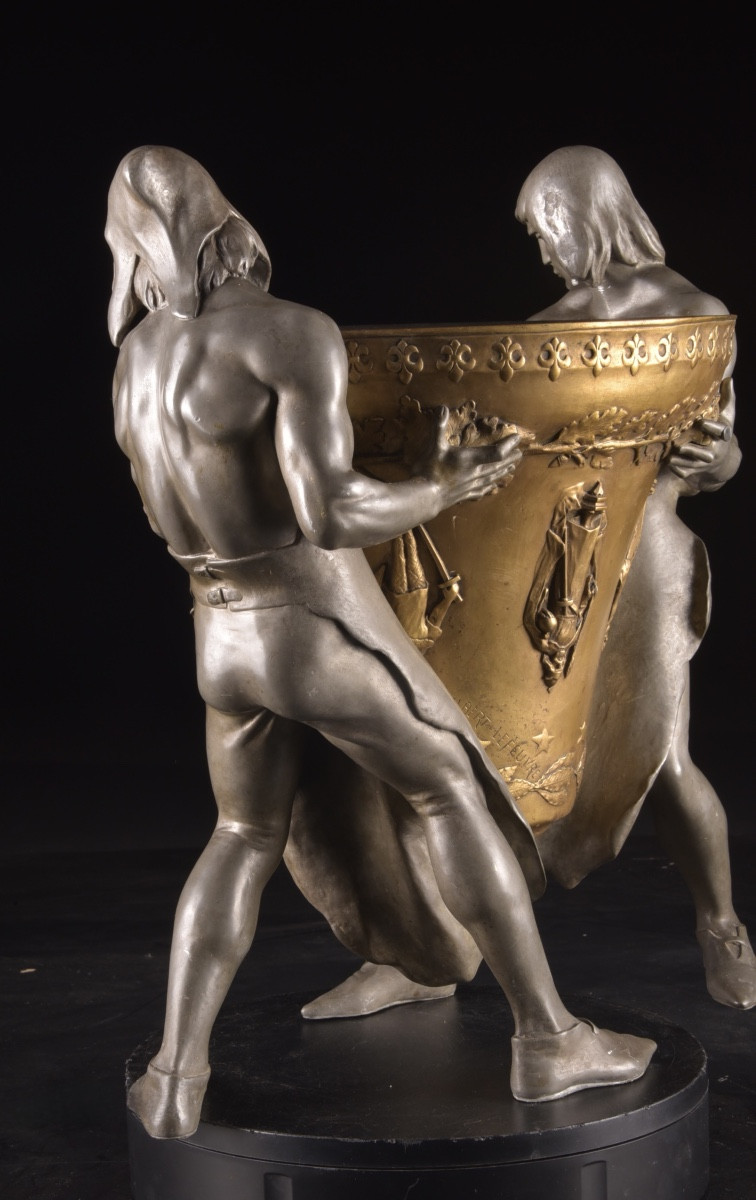 Bronze « Les Fondeurs du Moyen Âge », vers 1900.-photo-3