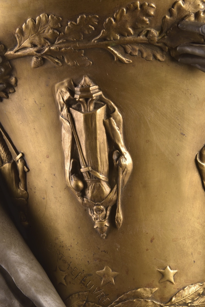 Bronze « Les Fondeurs du Moyen Âge », vers 1900.-photo-2