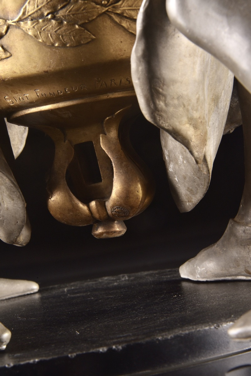 Bronze « Les Fondeurs du Moyen Âge », vers 1900.-photo-3