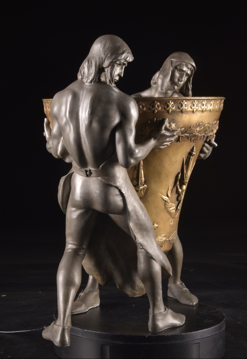 Bronze « Les Fondeurs du Moyen Âge », vers 1900.-photo-5