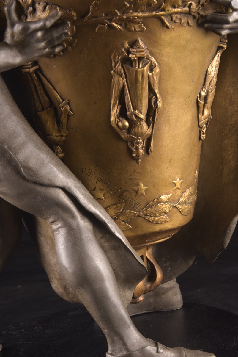 Bronze « Les Fondeurs du Moyen Âge », vers 1900.-photo-8