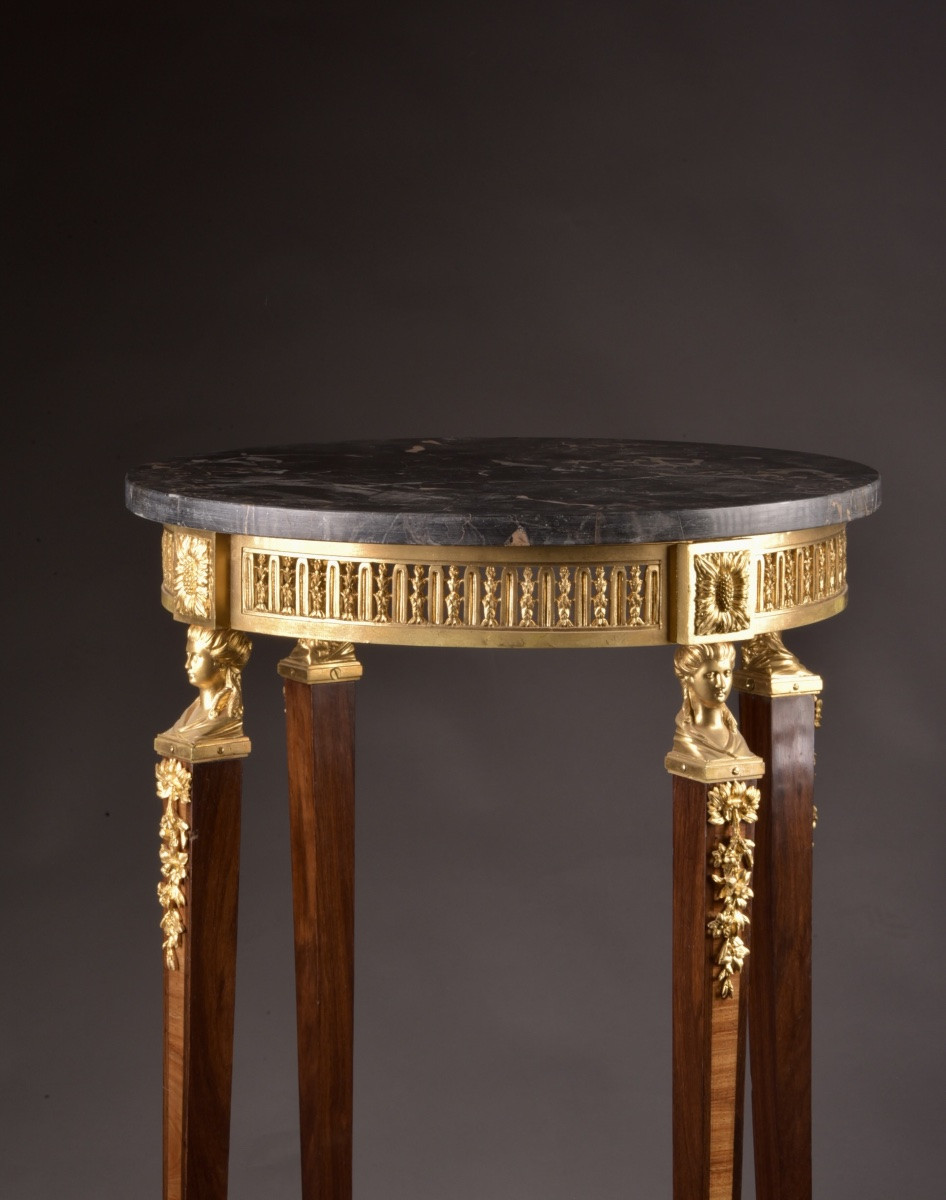 Highly Refined Neoclassical Gueridon Of The Late 19th Century-photo-2