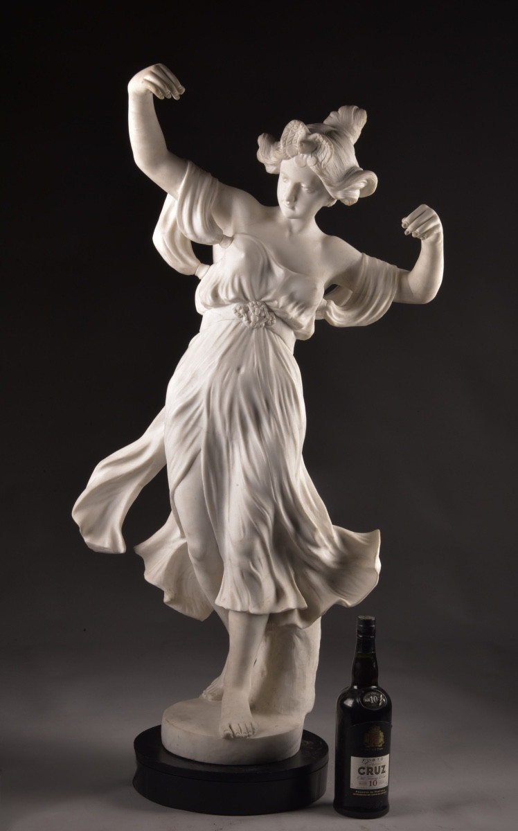 Marble Sculpture Of A Dancing Girl, Attributed To Raoul François Larche (1860-1912)-photo-2