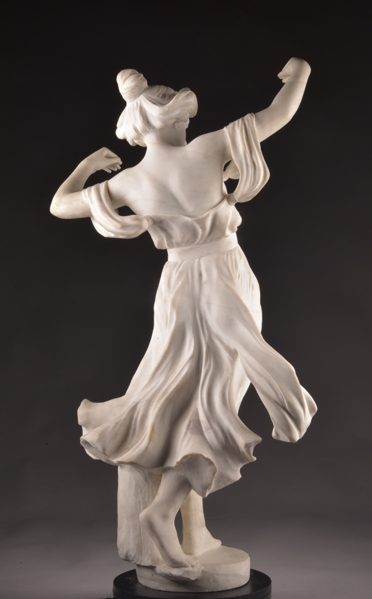Marble Sculpture Of A Dancing Girl, Attributed To Raoul François Larche (1860-1912)-photo-3