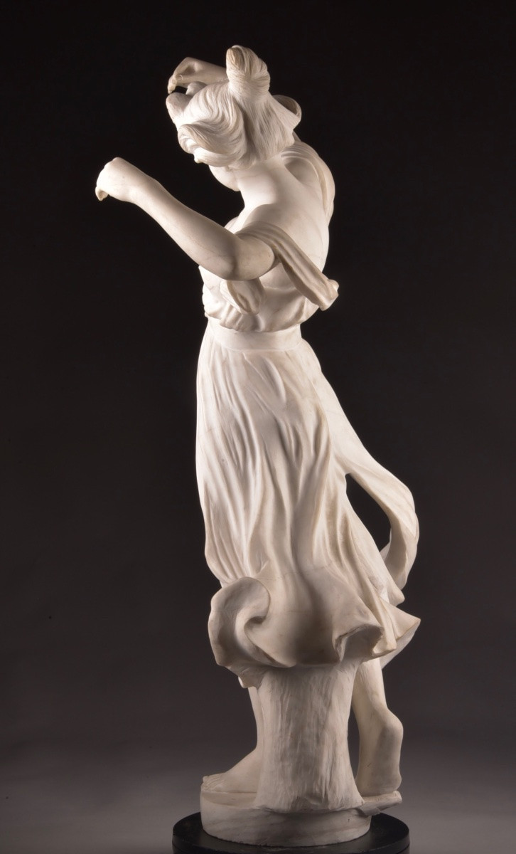 Marble Sculpture Of A Dancing Girl, Attributed To Raoul François Larche (1860-1912)-photo-2