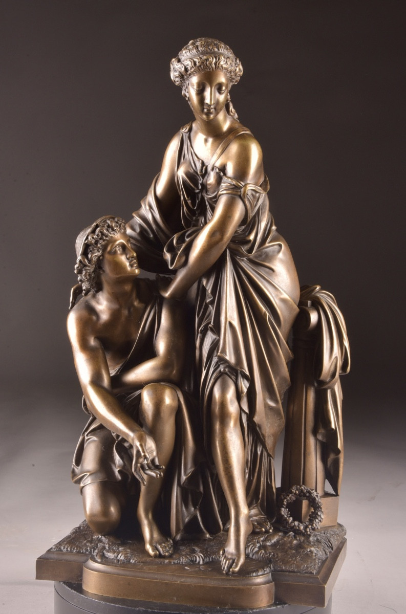 Auguste Aizelin (1821-1902) - Couple Of Shepherds