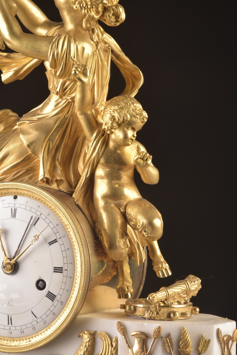 Pendule Louis XVI au groupe allégorique de l'Amour  France, fin du XVIIIe siècle-photo-2