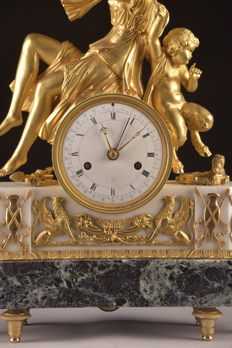 Pendule Louis XVI au groupe allégorique de l'Amour  France, fin du XVIIIe siècle-photo-5