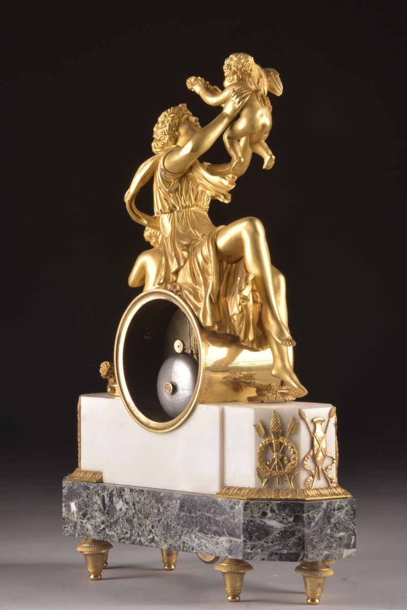 Pendule Louis XVI au groupe allégorique de l'Amour  France, fin du XVIIIe siècle-photo-7