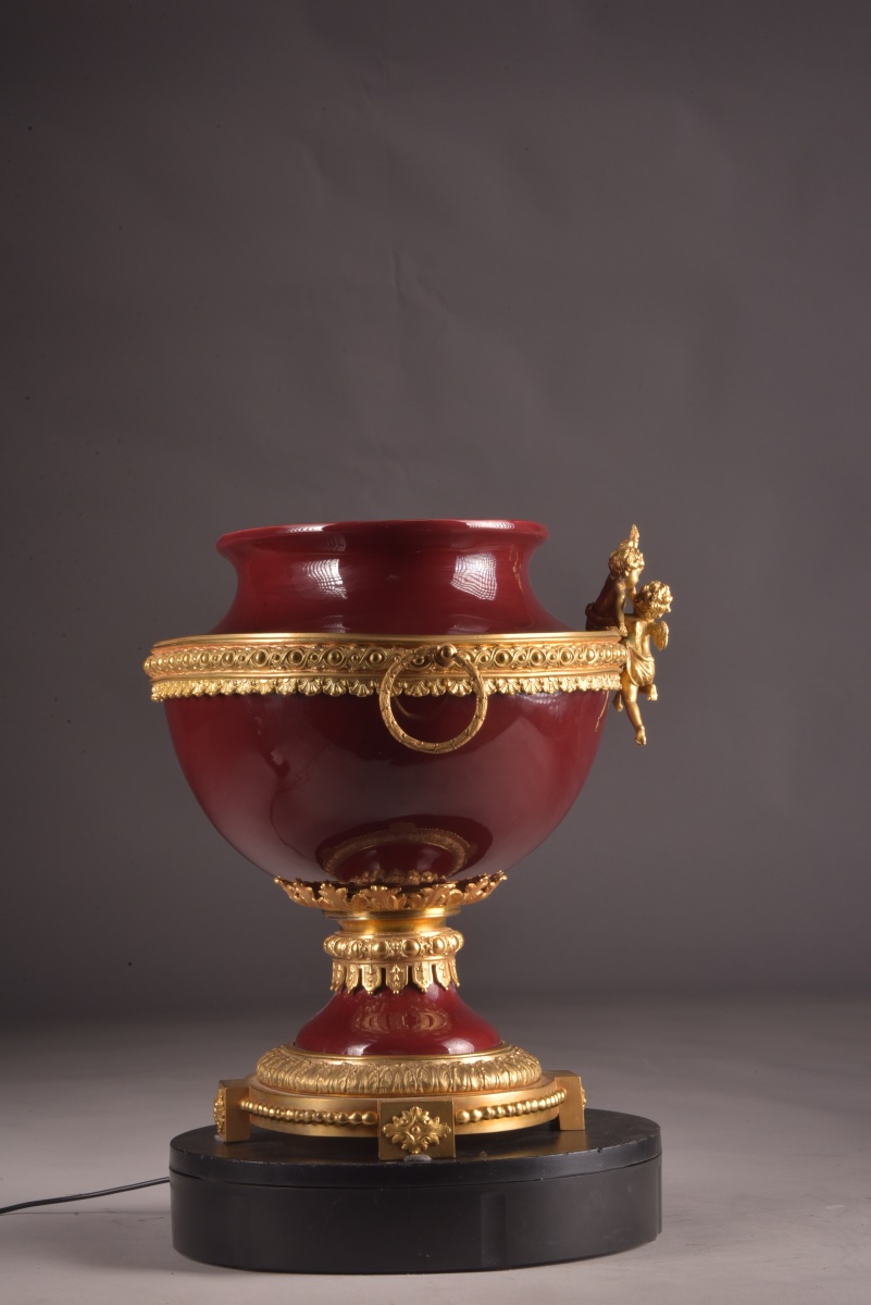 Mainly Tableware, Louis XVI Style, In Oxblood-colored Porcelain And Gilded Bronze, France-photo-8