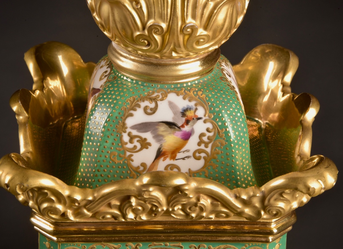 Paire de candélabres en porcelaine à décor polychrome de Jacob Petit (1796–1868)-photo-4