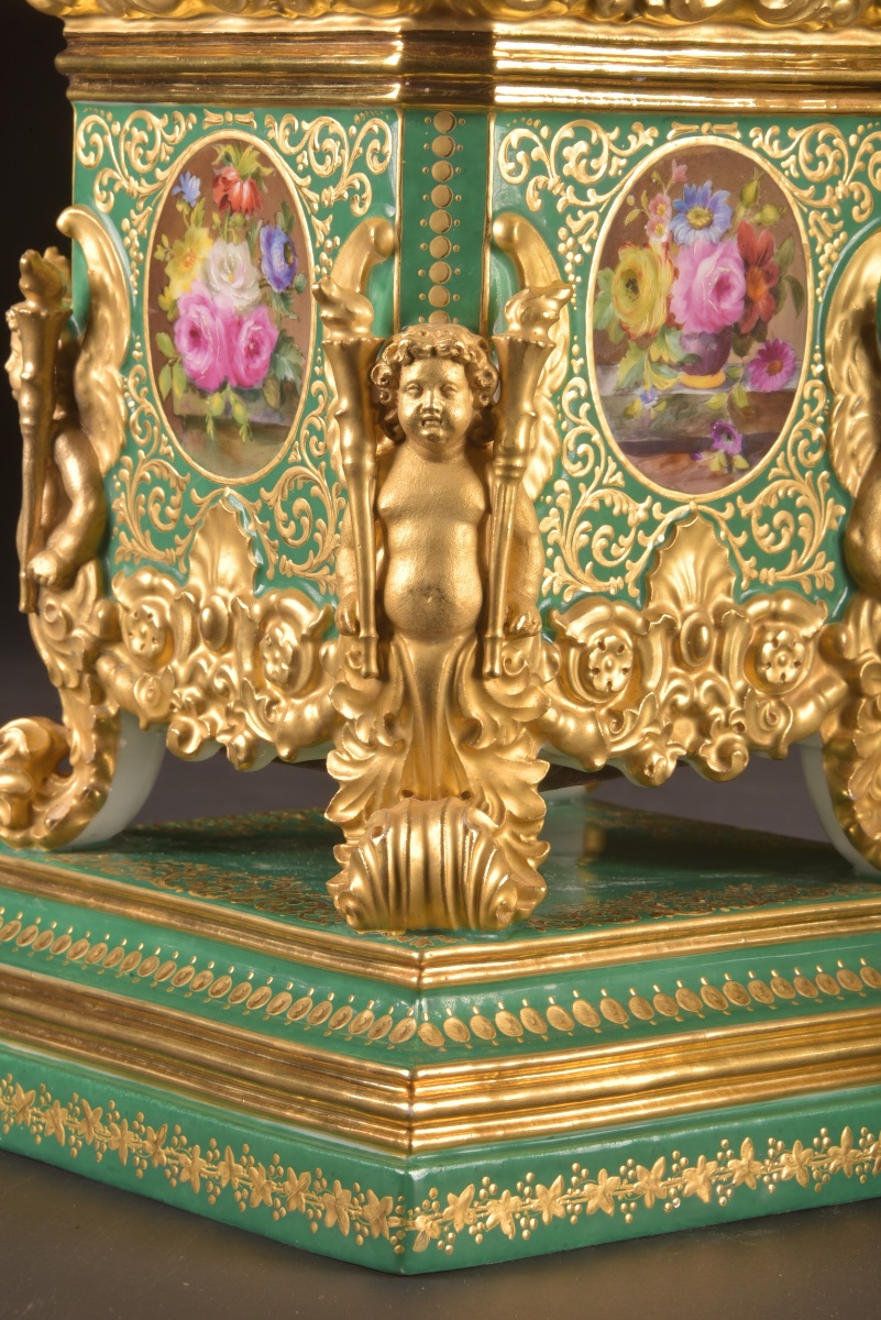 Paire de candélabres en porcelaine à décor polychrome de Jacob Petit (1796–1868)-photo-6