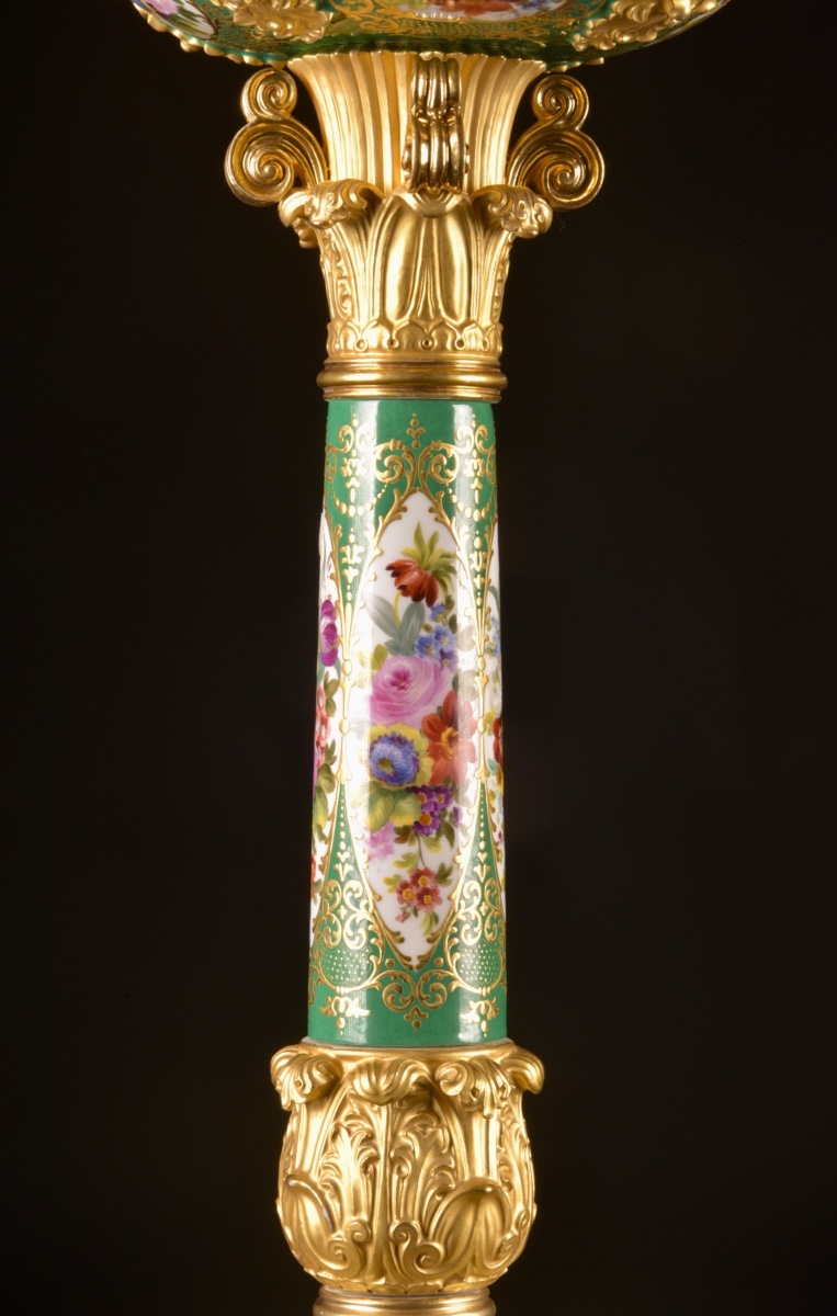 Paire de candélabres en porcelaine à décor polychrome de Jacob Petit (1796–1868)-photo-7