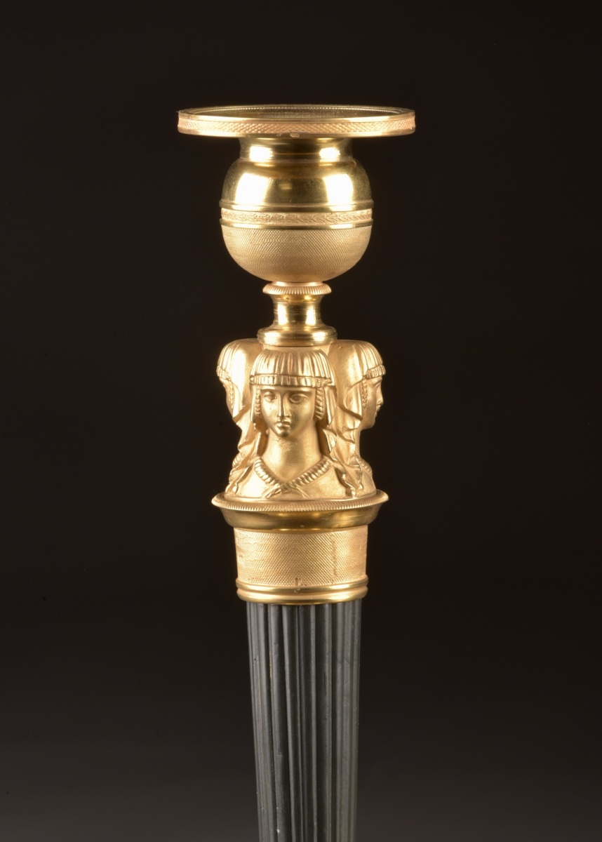 Paire de flambeaux Empire « Retour d’Égypte », attribuée à Claude Galle, vers 1805-photo-3