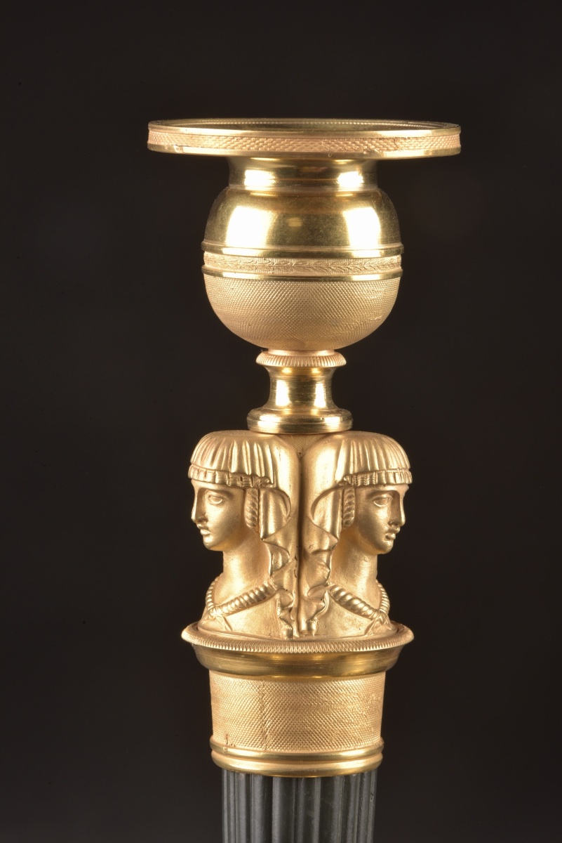 Paire de flambeaux Empire « Retour d’Égypte », attribuée à Claude Galle, vers 1805-photo-4
