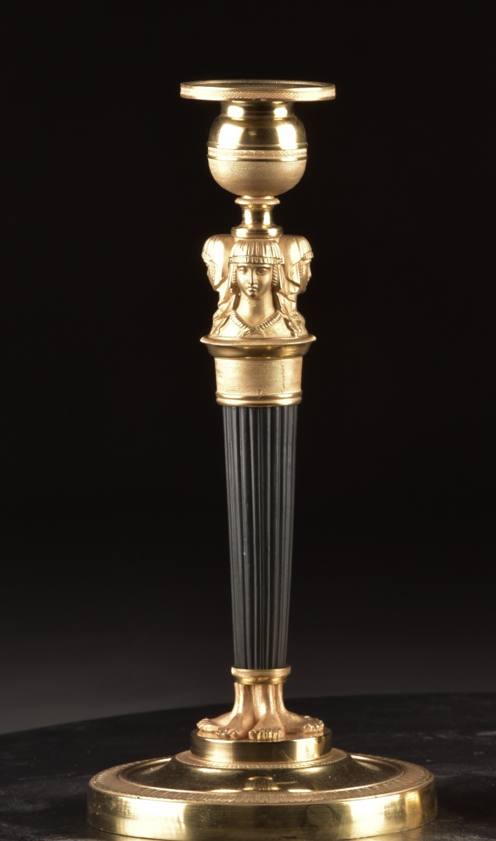 Paire de flambeaux Empire « Retour d’Égypte », attribuée à Claude Galle, vers 1805-photo-2
