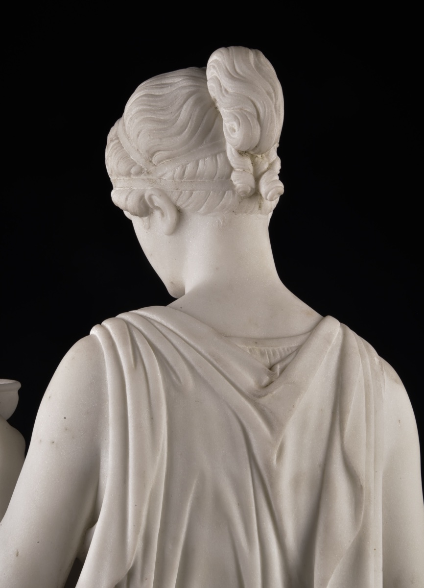 Hebe In Carrara Marble, After Bertel Thorvaldsen  Empire Period – Early 19th Century-photo-2