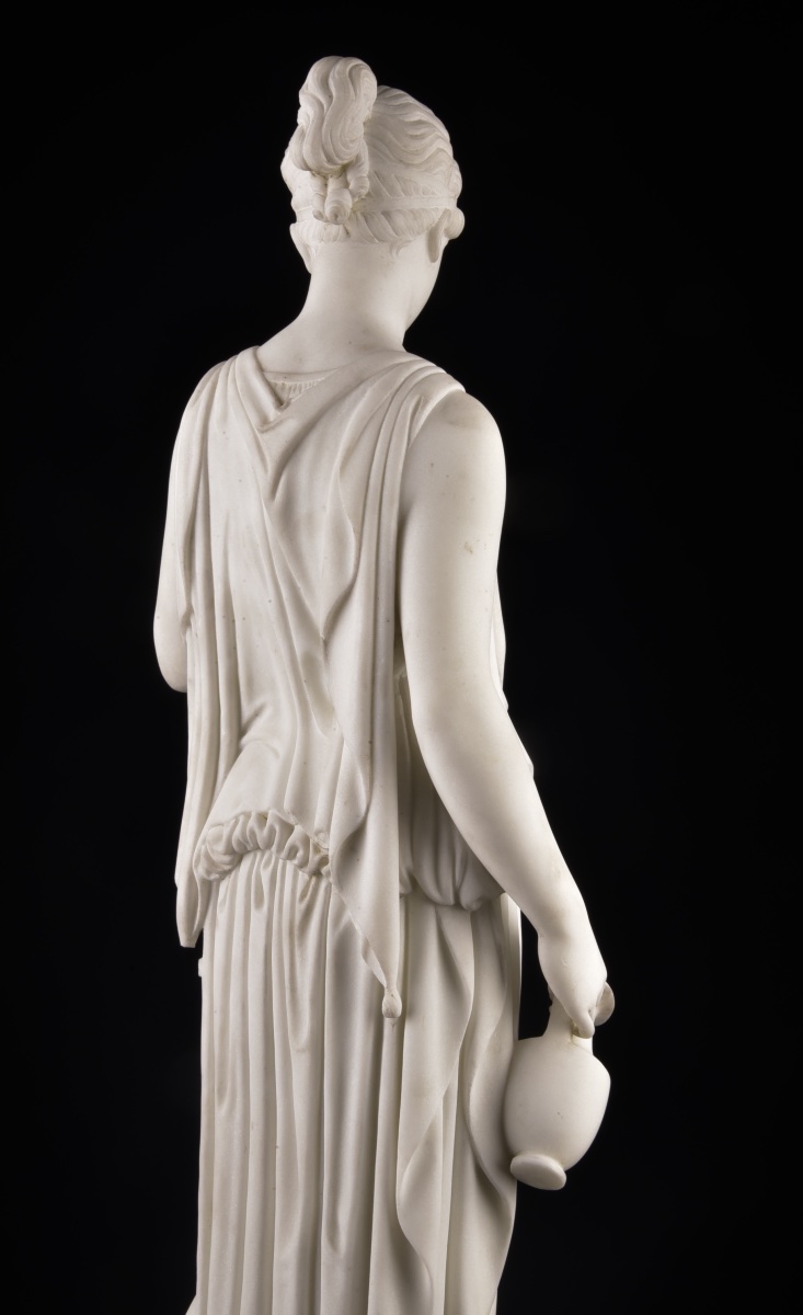 Hebe In Carrara Marble, After Bertel Thorvaldsen  Empire Period – Early 19th Century-photo-3