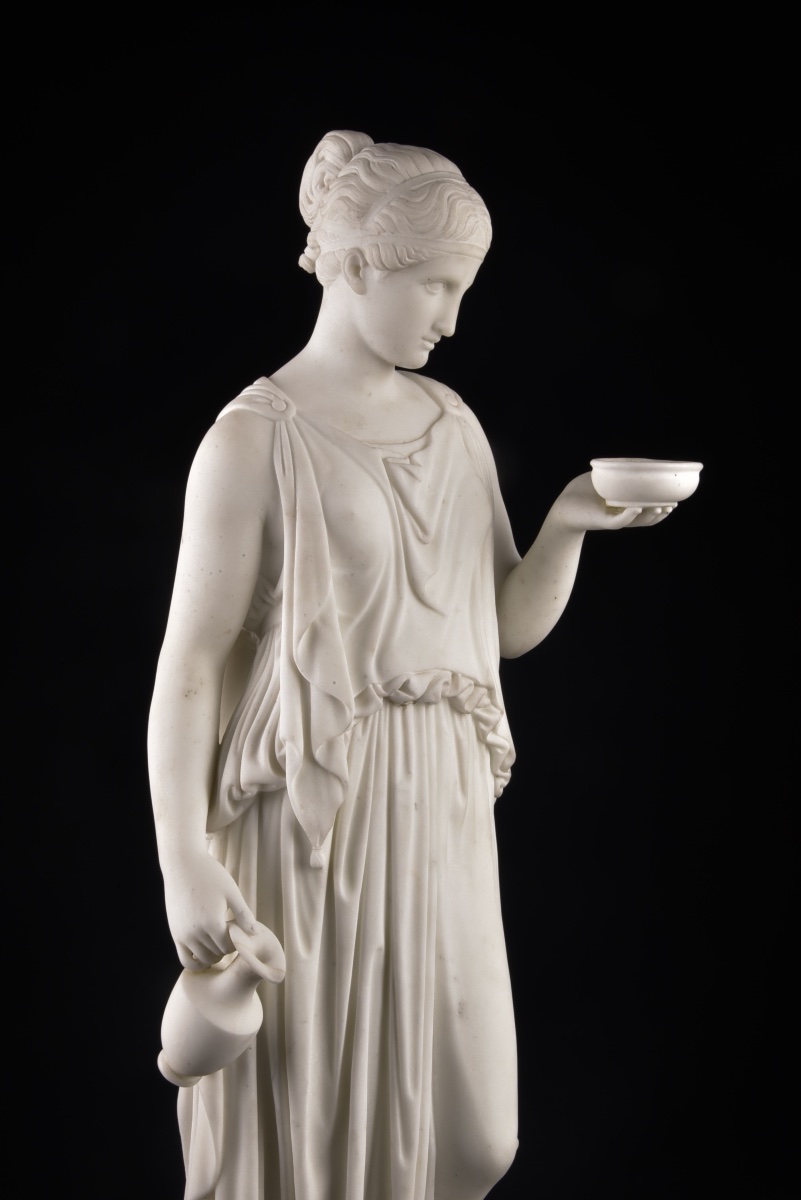 Hebe In Carrara Marble, After Bertel Thorvaldsen  Empire Period – Early 19th Century-photo-4