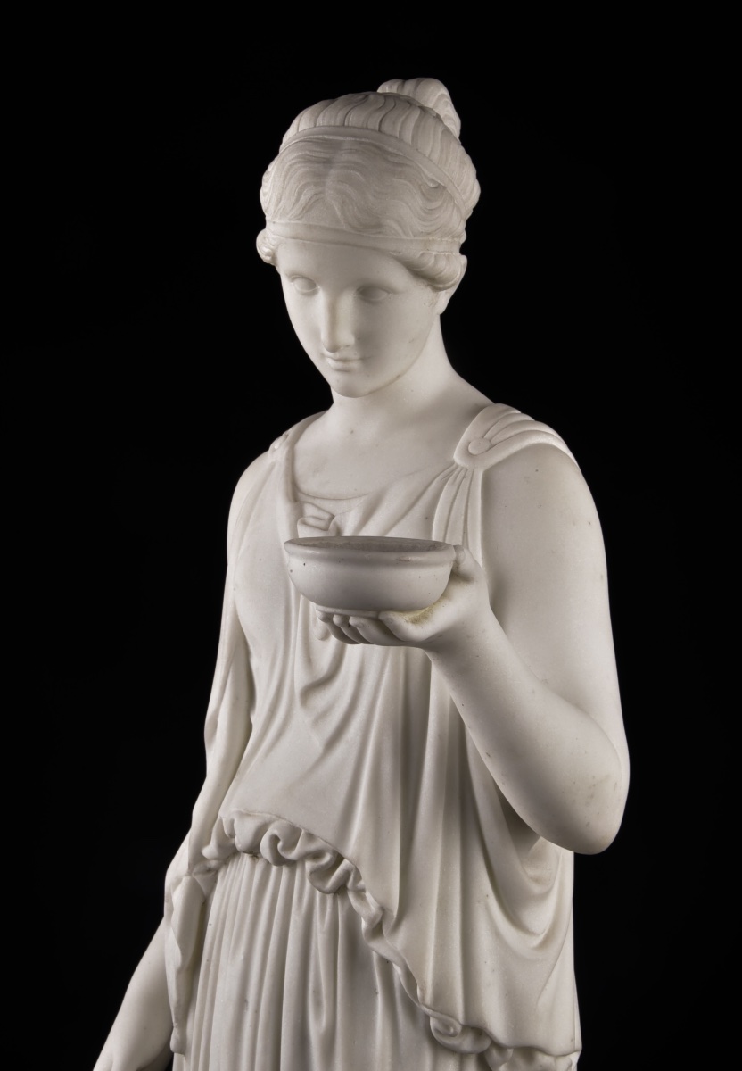 Hebe In Carrara Marble, After Bertel Thorvaldsen  Empire Period – Early 19th Century-photo-4