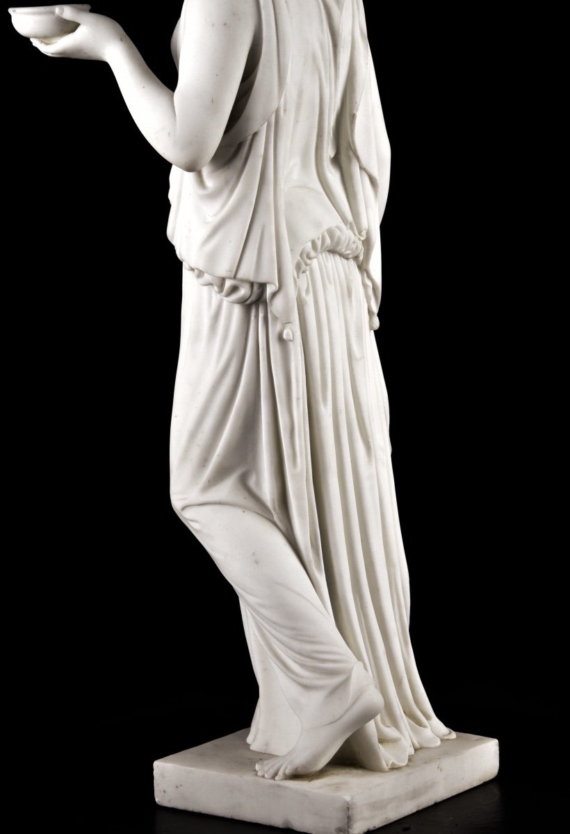 Hebe In Carrara Marble, After Bertel Thorvaldsen  Empire Period – Early 19th Century-photo-7
