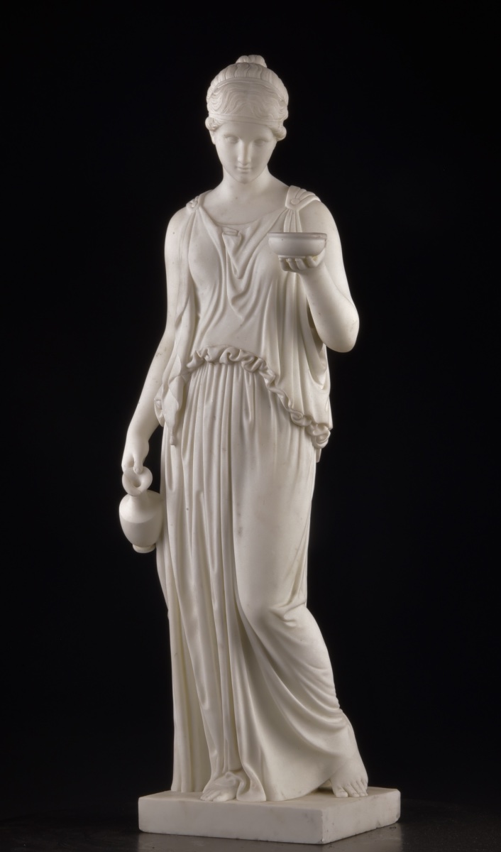 Hebe In Carrara Marble, After Bertel Thorvaldsen  Empire Period – Early 19th Century