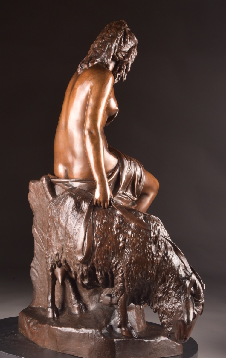 La Nymphe Amalthée et sa chèvre D’après Pierre Julien (1731–1804) – Barbedienne-photo-2