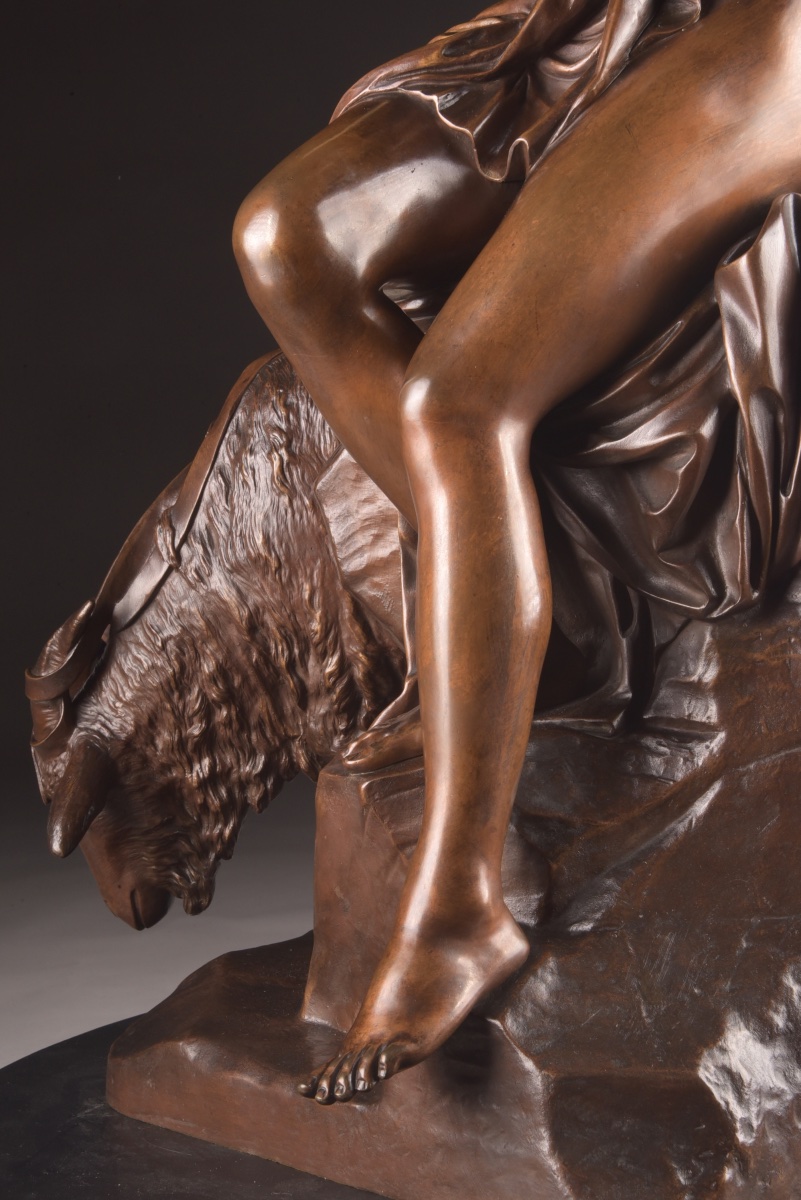 La Nymphe Amalthée et sa chèvre D’après Pierre Julien (1731–1804) – Barbedienne-photo-8