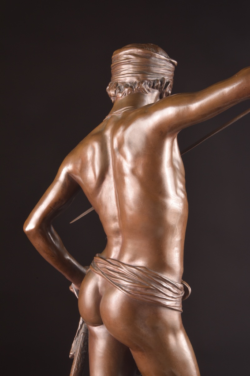 Antonin Mercié – David Vainqueur – Grand Bronze Barbedienne, Paris, 73 cm-photo-2