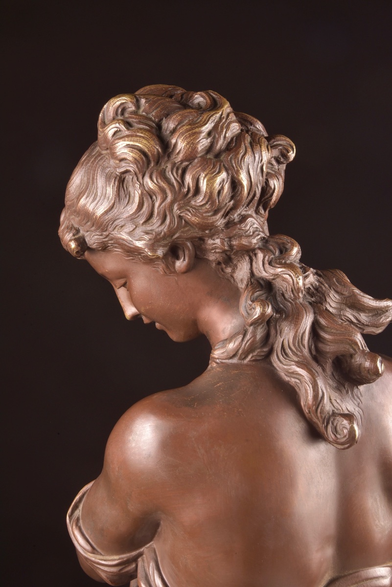 Hippolyte Moreau (1832–1927) – Grande Figure Féminine Allégorique en Bronze, 71 cm-photo-8
