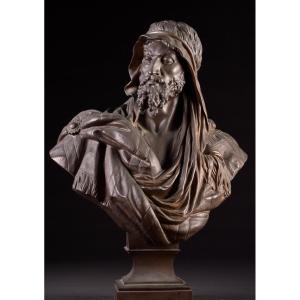 Grand Buste En Bronze De Marcello, Adèle d'Affry (suisse/italienne, 1836-1879)