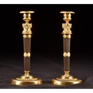 Pair Of Candlesticks Attributed To Claude Galle (1759-1815)
