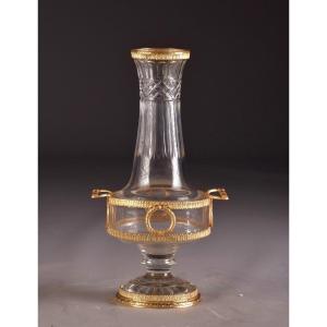 Gilded Crystal Vase, Late 19th Century