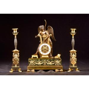3pcs, France Empire Clock By Claude Galle & Ravrio A Paris