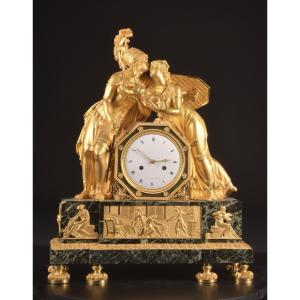 Empire "hector" Clock, Attributed To Claude Galle, Movement Signed Rocquet In Paris