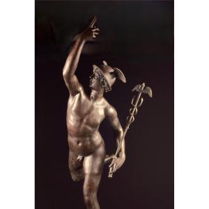 Sculpture en Bronze d'Hermès, fin du XIXe siècle, inspirée du modèle célèbre de Giambologna