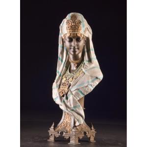 Buste orientaliste attribué à Henri Hottot (actif vers 1880–1900)