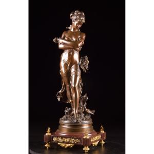 Hippolyte Moreau (1832–1927) — Figure en bronze sur base tournante