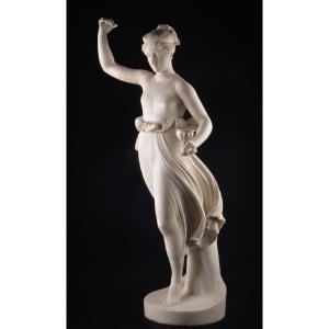 Sculpture en marbre représentant Hébé — d’après Antonio Canova (1757–1822)