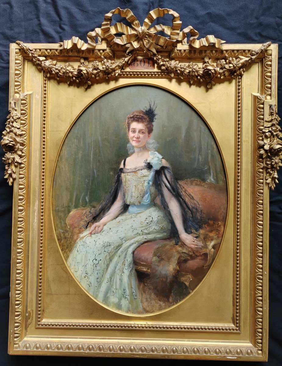 Marie Félix Hippolyte Lucas Salon French Artists 1907 Art Nouveau Portrait