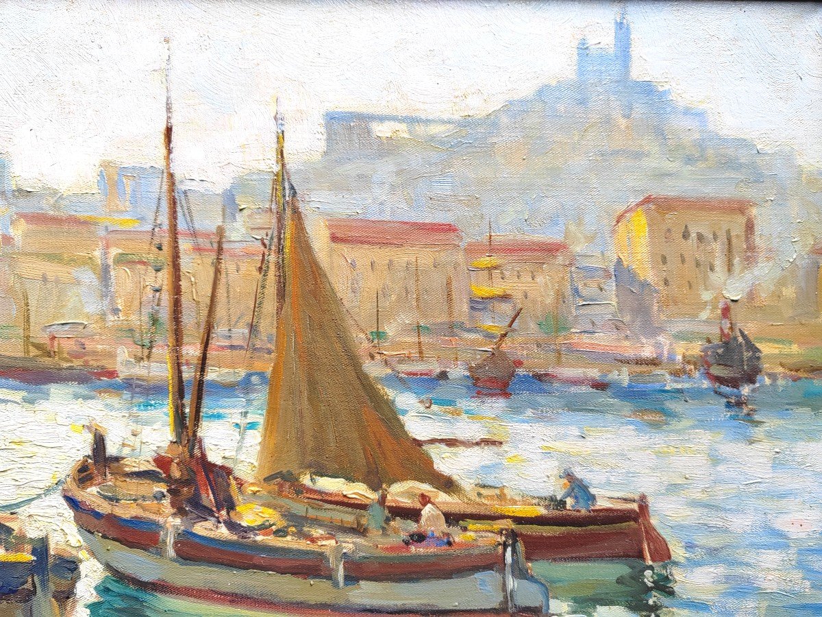 Paul Néri (1910-1965) Lumineuse Vue De Marseille -photo-4
