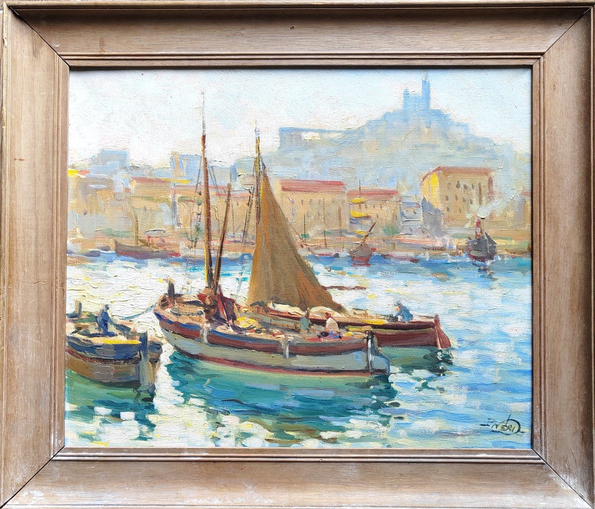 Paul Néri (1910-1965) Bright View Of Marseille