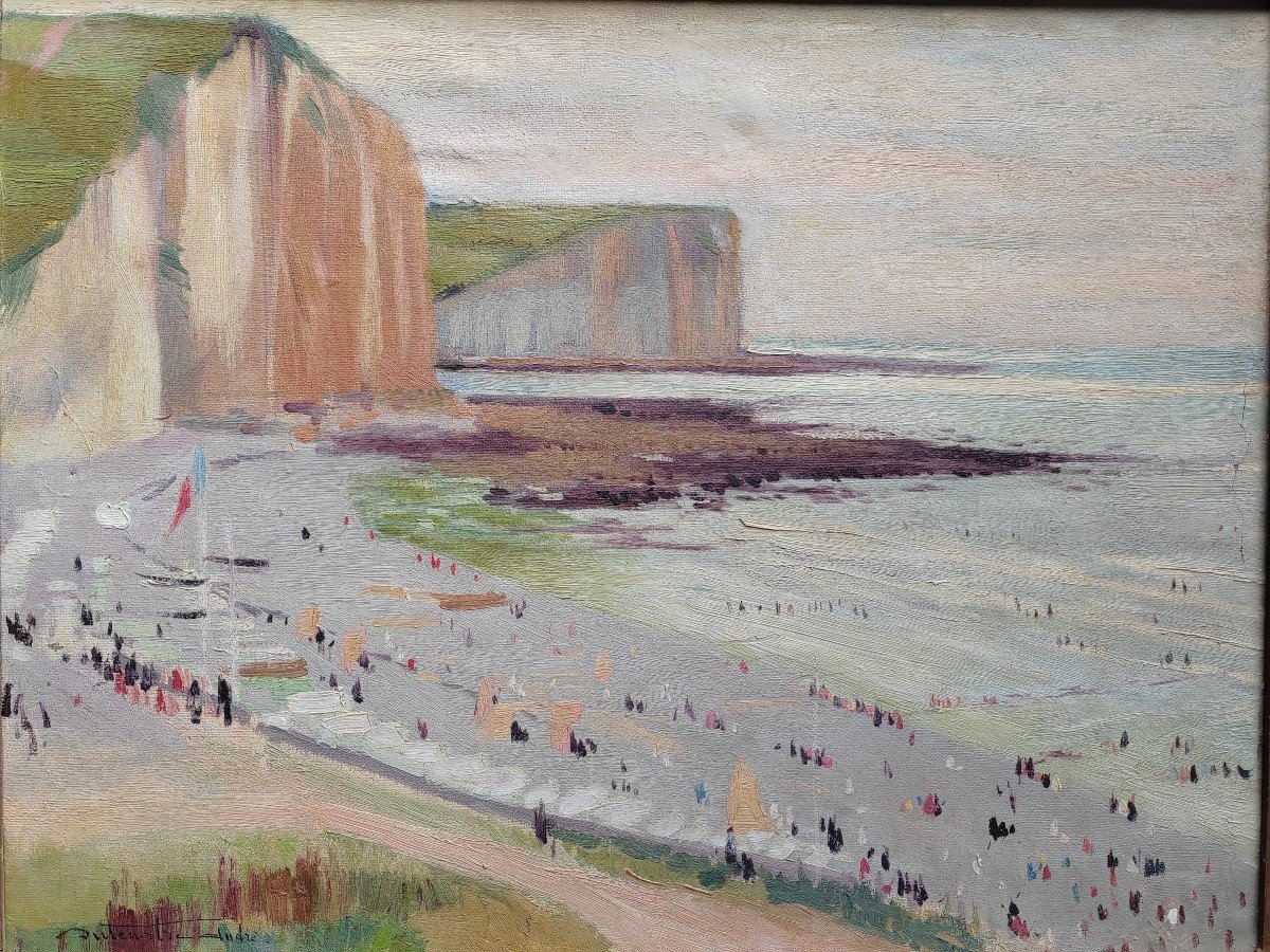 André Duteurtre The Small Dalles Beach Near Fécamp-photo-2