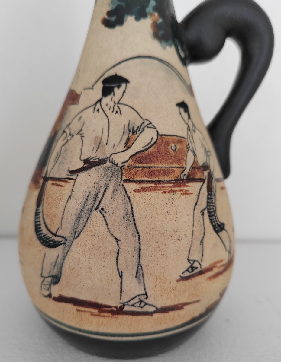 Ciboure Pottery Player Pelota Chisteras Fisher Period-photo-4