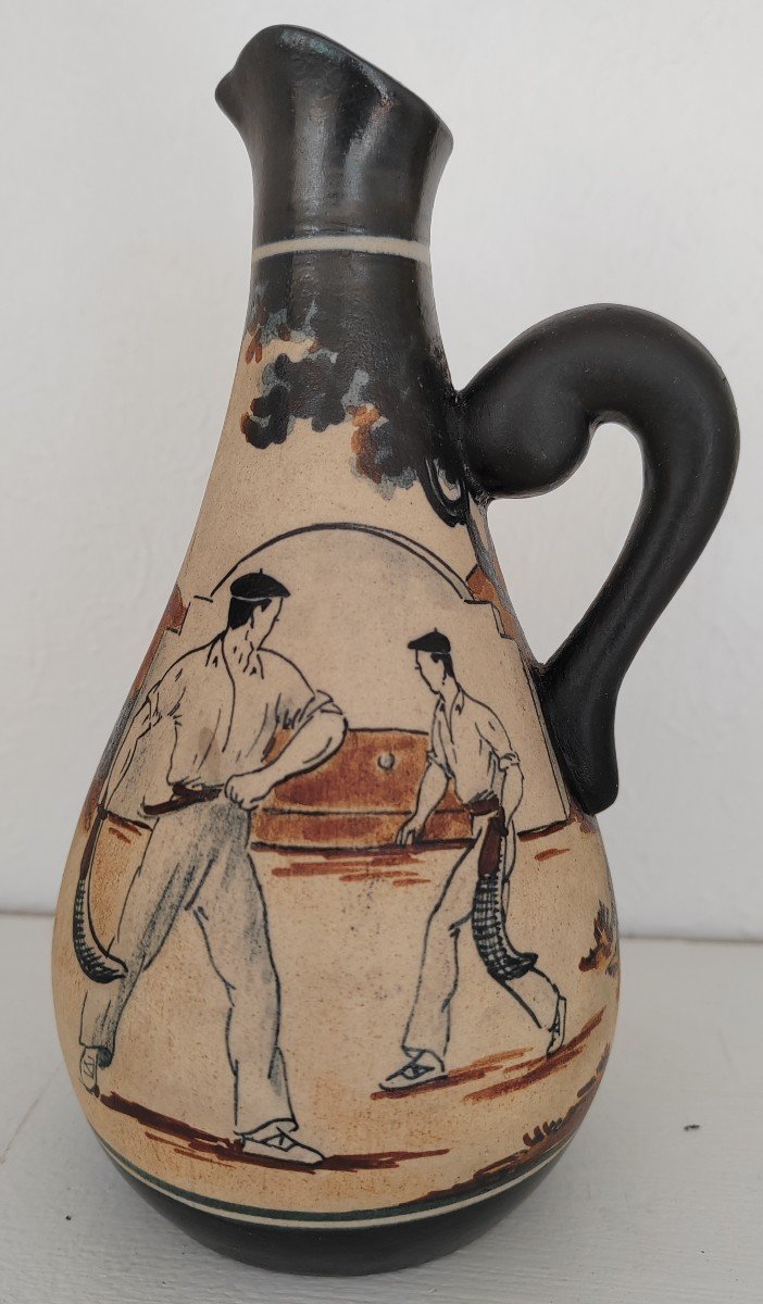 Ciboure Pottery Player Pelota Chisteras Fisher Period